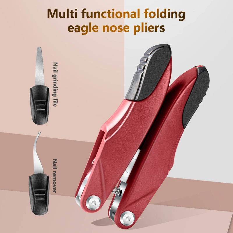 Folding Stainless Steel Toenail Nipper & Groove Trimmer Tool Nail Nipper Trimmer QXL