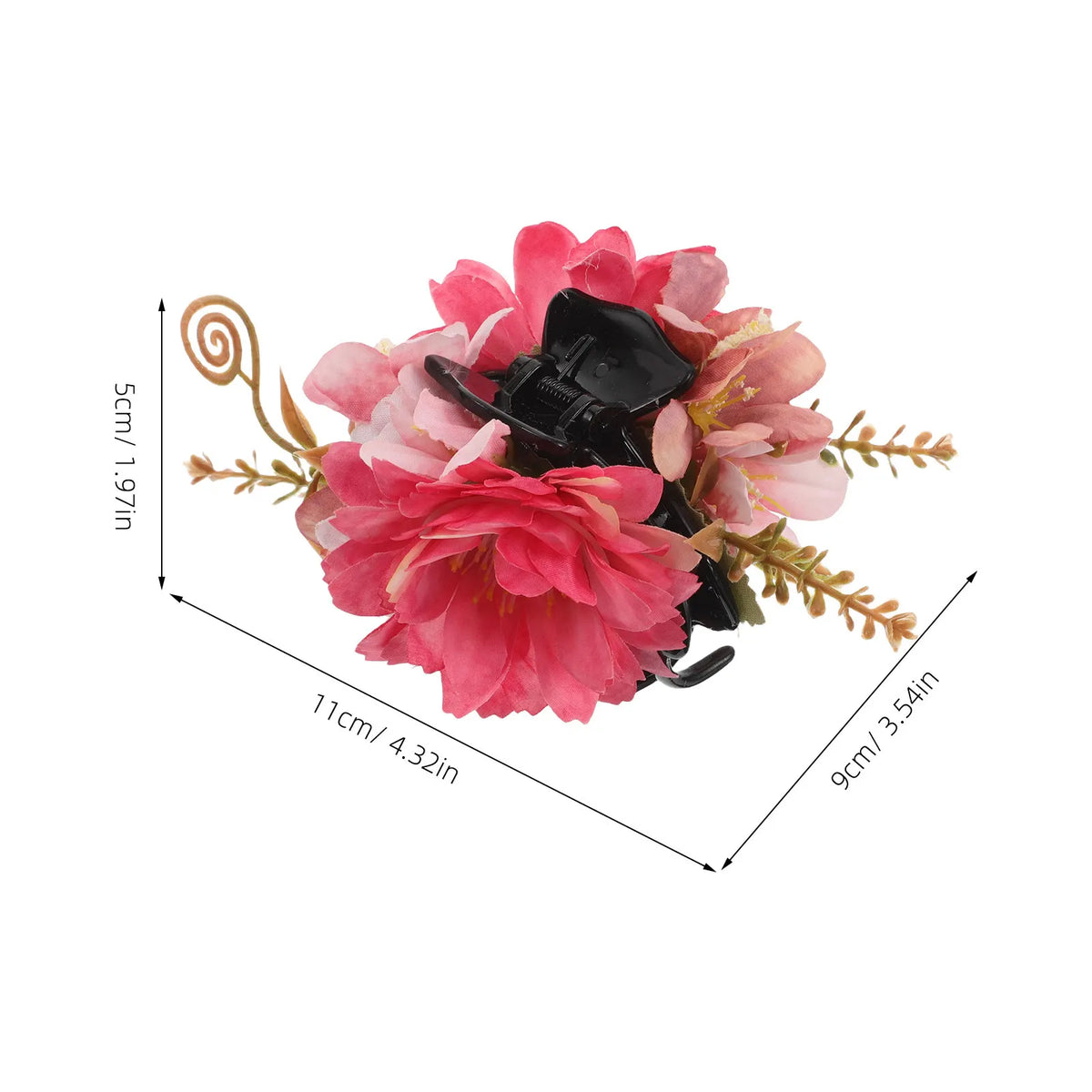 3D Flower Rose Hair Claw Clip | Floral Barrette for Women Floral Hair Claw Clip QXL