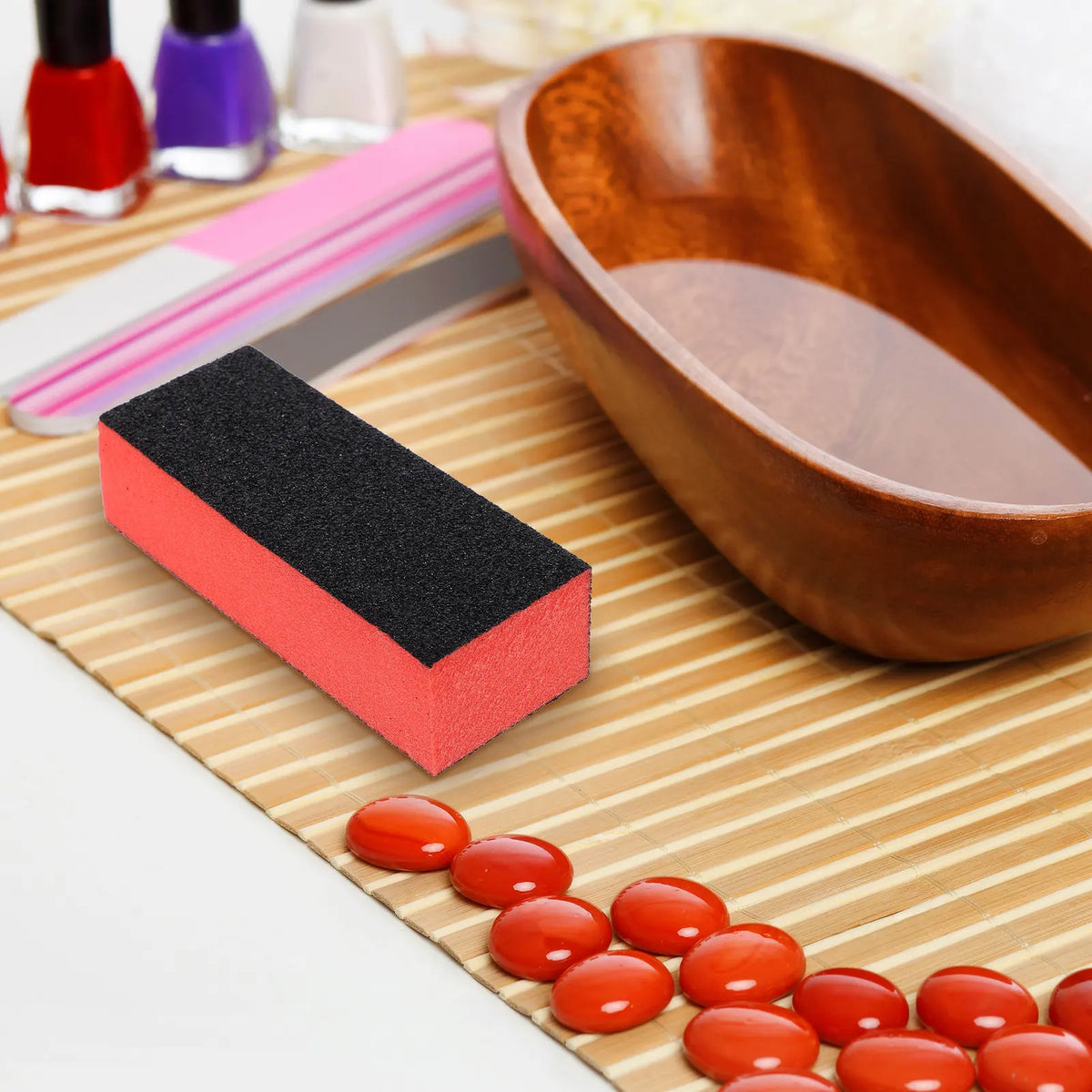 10-Pack 4-Sided Nail Buffer Blocks | Sponge Filing & Shine Nail Buffer Block QXL