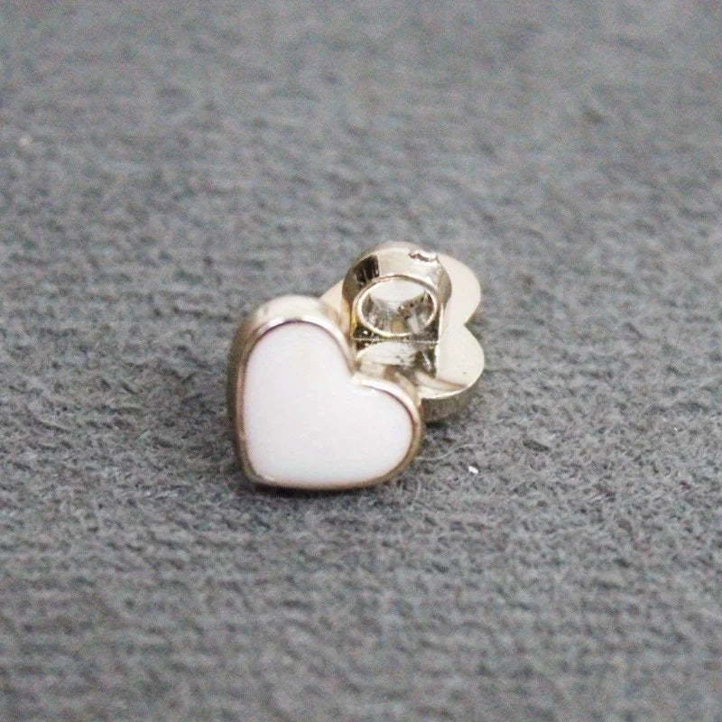 10-Pack Heart Shape Resin Shank Buttons for Sweaters & Cardigans Decorative Shank Buttons QXL
