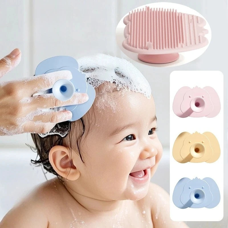 Baby Silicone Hair Wash Brush | Scalp Massage Shampoo Comb Baby Scalp Brush QXL