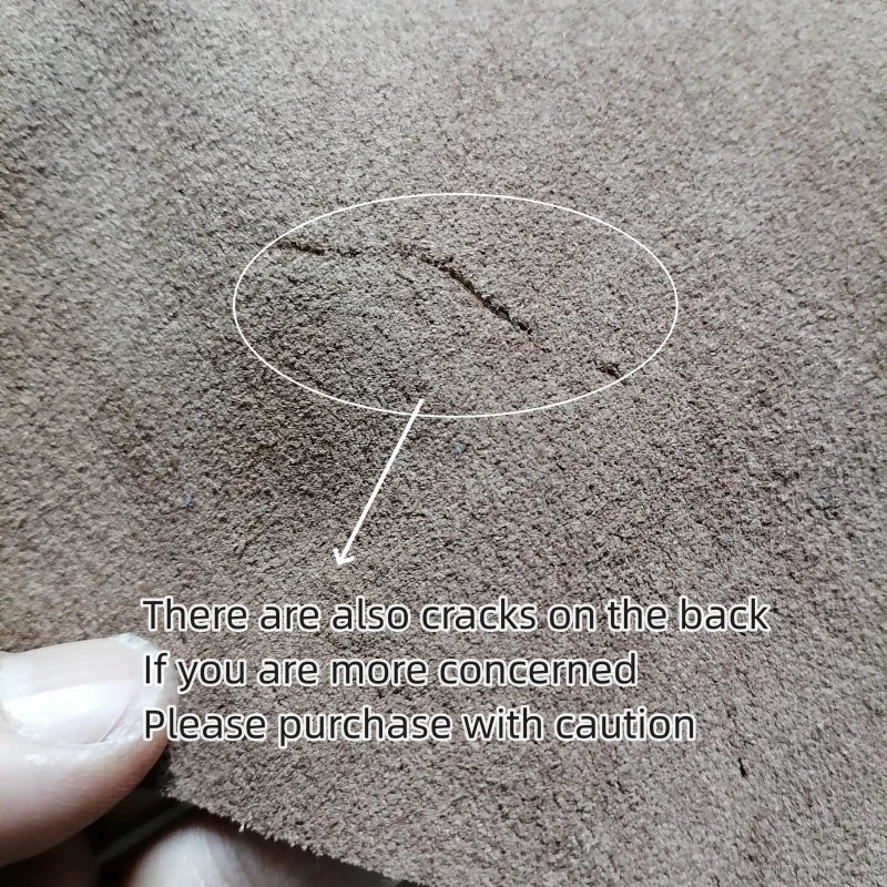 1mm Coffee Oil Wax Top-Grain Cowhide Leather Sheet | DIY Craft Leather Craft Sheet QXL
