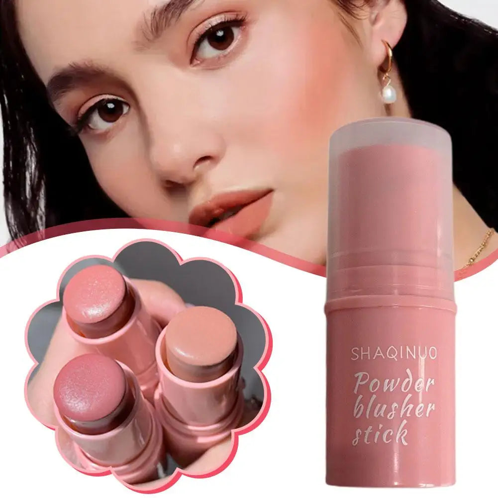 3-Color Matte Blush Stick | Cream Contour & Cheek Rouge Cream Blush Stick QXL