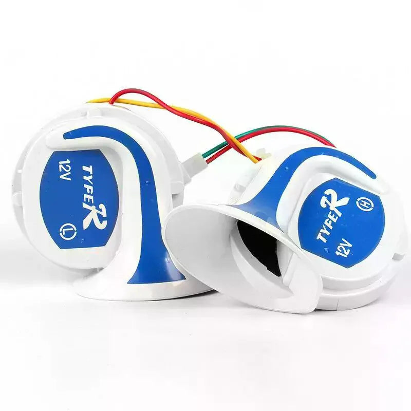12V Waterproof Snail Horn | 300dB High-Pitched Car Electric Horn Car Electric Horn QXL