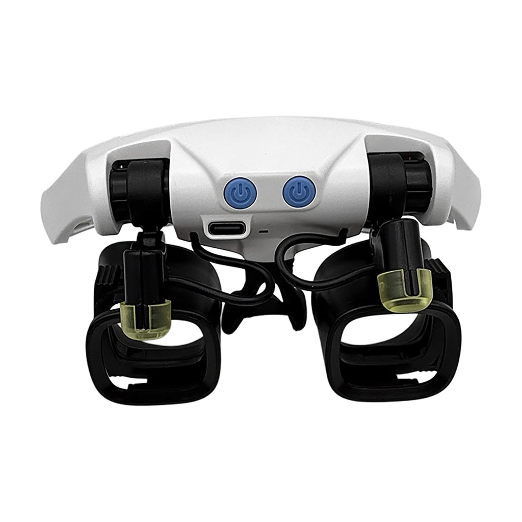 Dreamburgh Head-Mounted LED Magnifier Loupe – 5 Lens Pairs Magnifier Headset Loupe QXL Black White