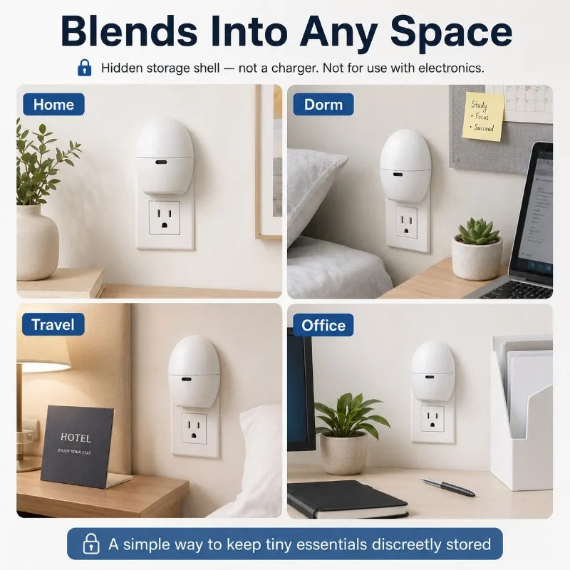 Egg-Shaped Hidden Storage Charger Shell | Secret Stash Hidden Storage Container QXL