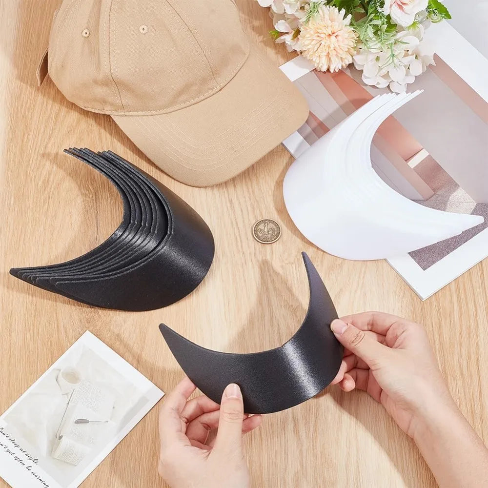 Baseball Cap Visor Inserts 20-Pack | Black & White Hat Shapers Hat Brim Shaper QXL