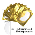 100-Pair Lint-Free Under Eye Gel Pads for Lash Extensions Lash Extension Pads QXL 100Pairs Gold
