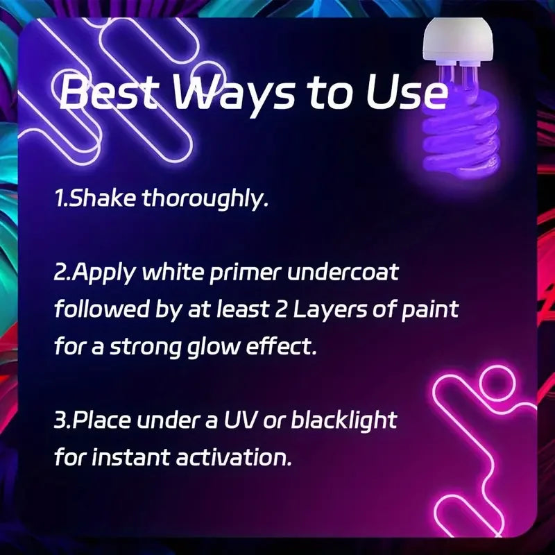 VERONNI 6-Color UV Neon Face & Body Paint | 25ml Glow Set UV Body Paint Set QXL