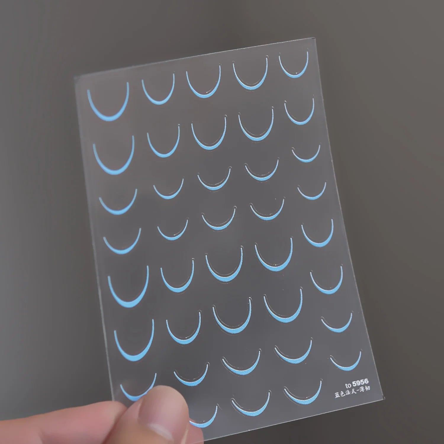 5D French Arc Nail Stickers | Crescent Moon Self-Adhesive Decals Nail Art Stickers QXL to5956