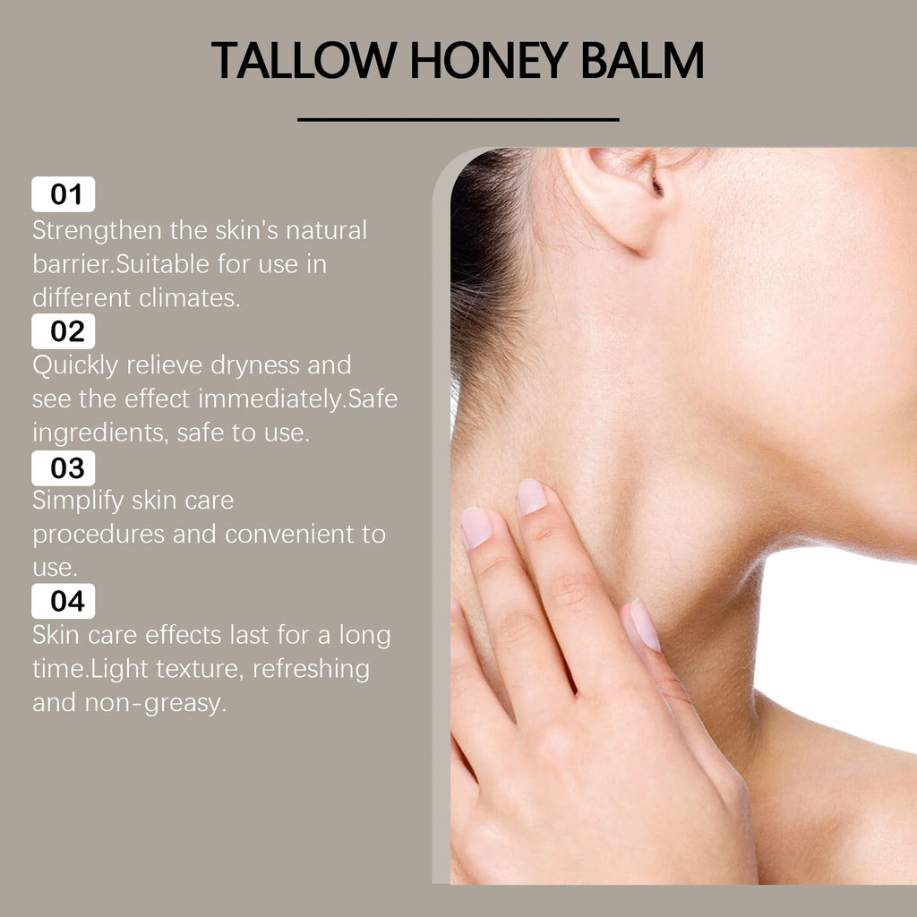 WOODSLEEP Tallow Honey Balm 120g – Deep Moisturizing Skin Balm Moisturizing Body Balm QXL