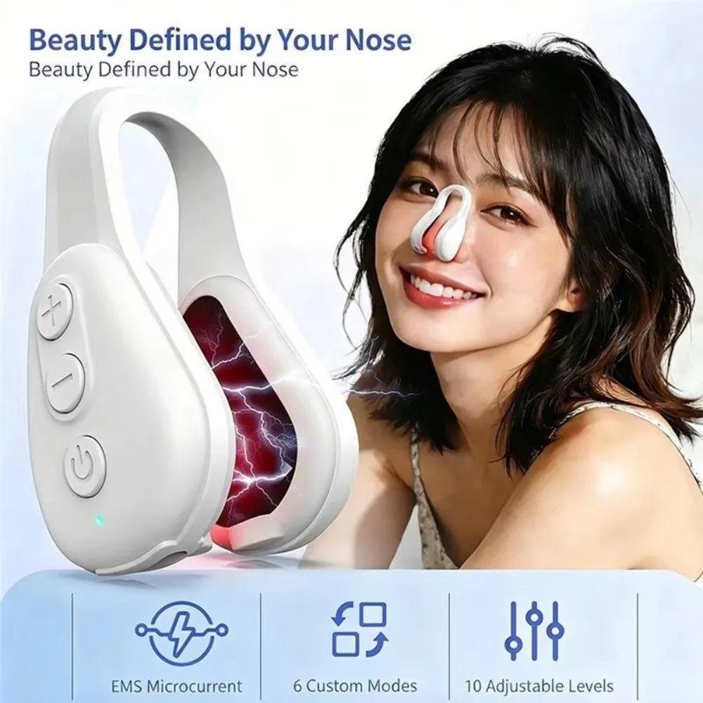EMS Microcurrent Nose Shaper Clip | Electric Pulse Lift Device Facial Beauty Device QXL