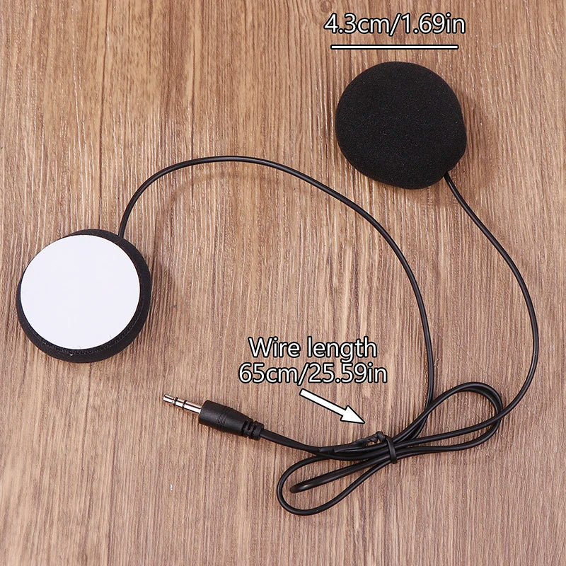 Helmet Bluetooth Soft-Wire Mic 3.5mm – Cardo Freecom Compatible Helmet Intercom Microphone QXL Black
