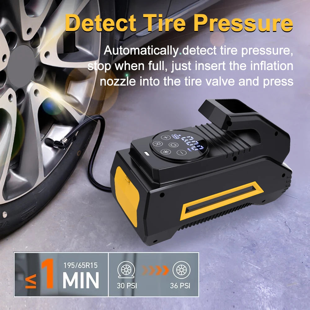 EAFC Portable Tire Inflator with Digital Pressure Gauge Tire Inflator Pump QXL
