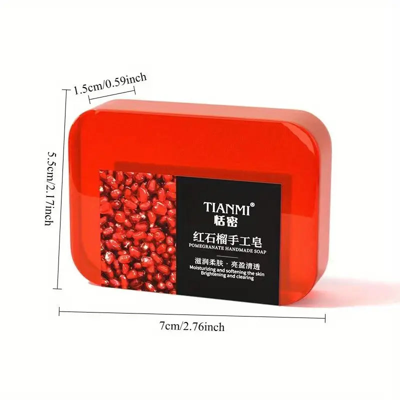 Pomegranate Soap – Gentle Face & Body Bar | All Skin Types Moisturising Bar Soap QXL