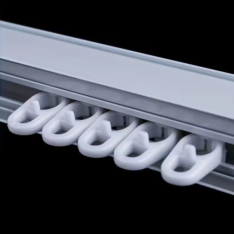 50-Pack Curtain Rail Sliding Wheel Hooks | Universal Track Sliders Curtain Track Hooks QXL