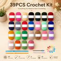 Crochet Hooks Beginner Kit 39/46pcs | Colourful Acrylic Set Crochet Hook Set QXL 39 pcs