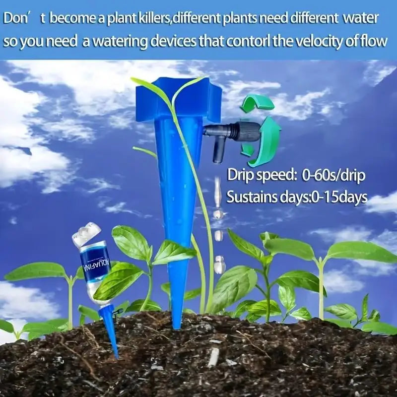Self-Watering Plant Spikes 10/20-Pack | Drip Irrigation Stakes Plant Watering Spikes QXL