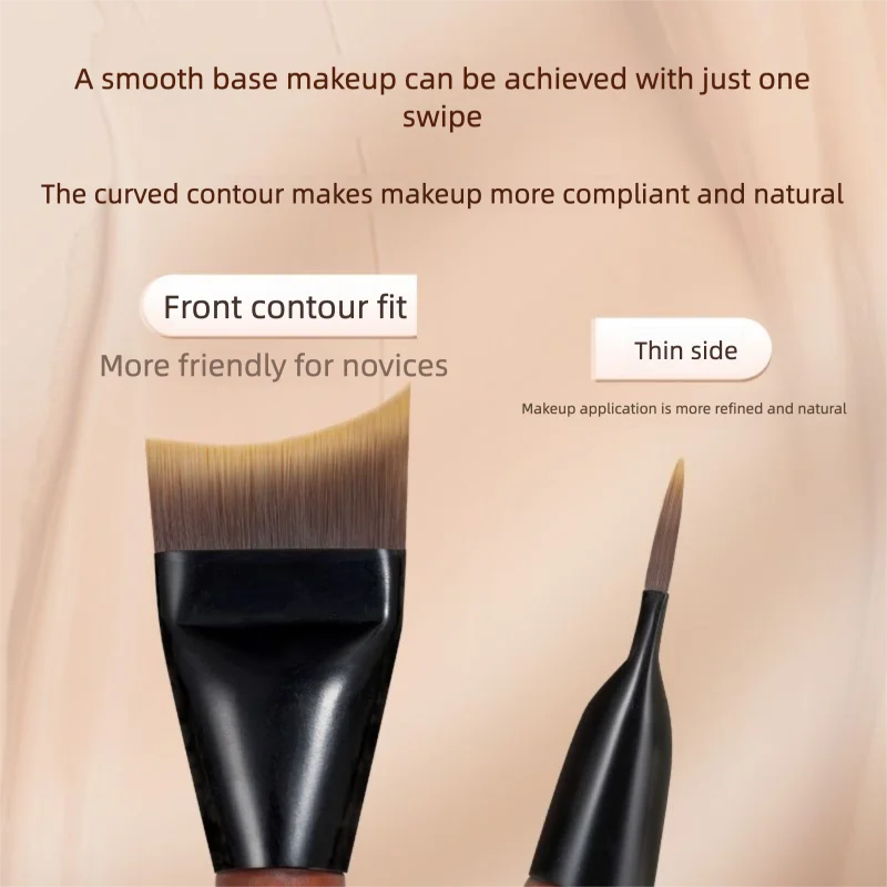 Crescent Mini Foundation Brush | Non-Absorbent Makeup Tool Foundation Brush QXL