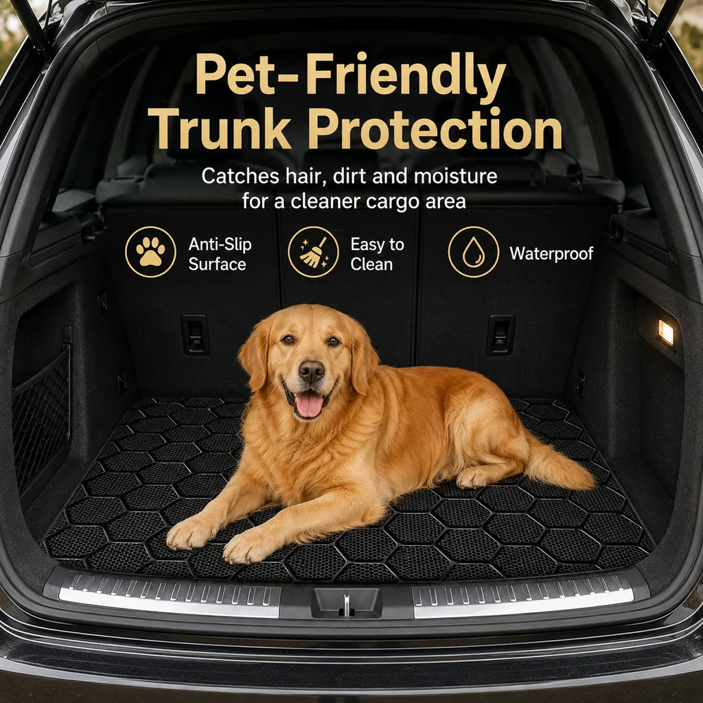 Black Hexagonal Car Trunk Mat | Waterproof Cargo Liner Car Cargo Liner QXL