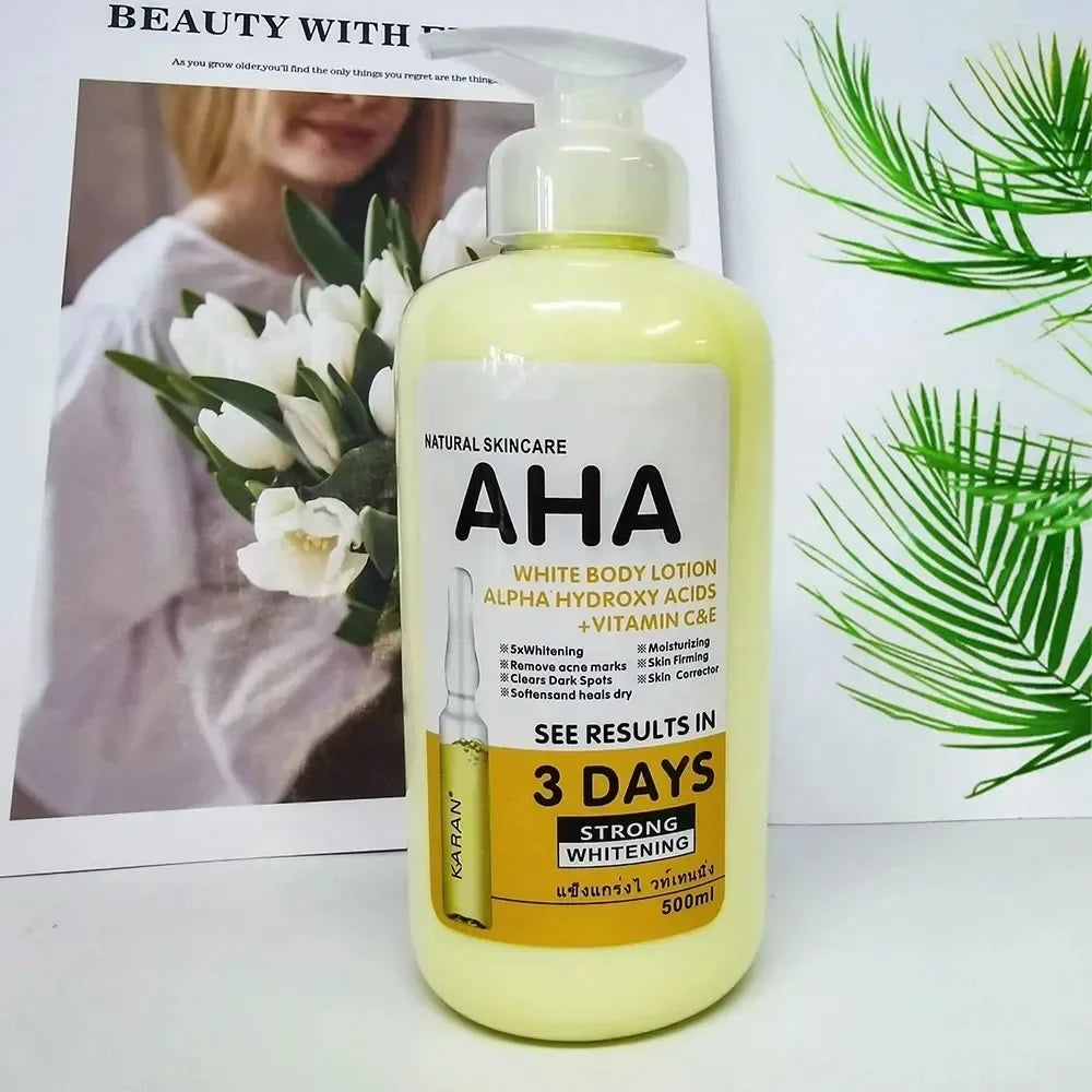 500ml Brightening Body Lotion | Vitamin C, Kojic Acid & Glutathione Brightening Body Lotion QXL