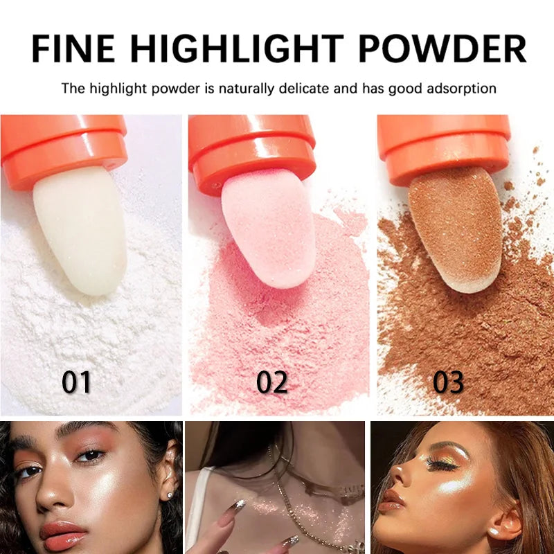 VERONNI Shimmer Highlighter Powder | Face & Body Illuminator Shimmer Highlighter Powder QXL