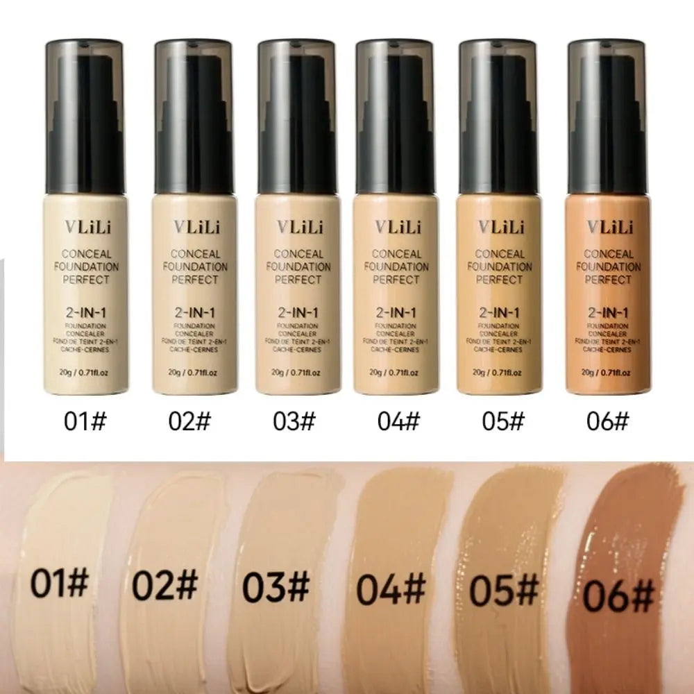 6-Shade Matte BB Cream – Full Coverage Liquid Foundation Liquid Foundation BB Cream QXL