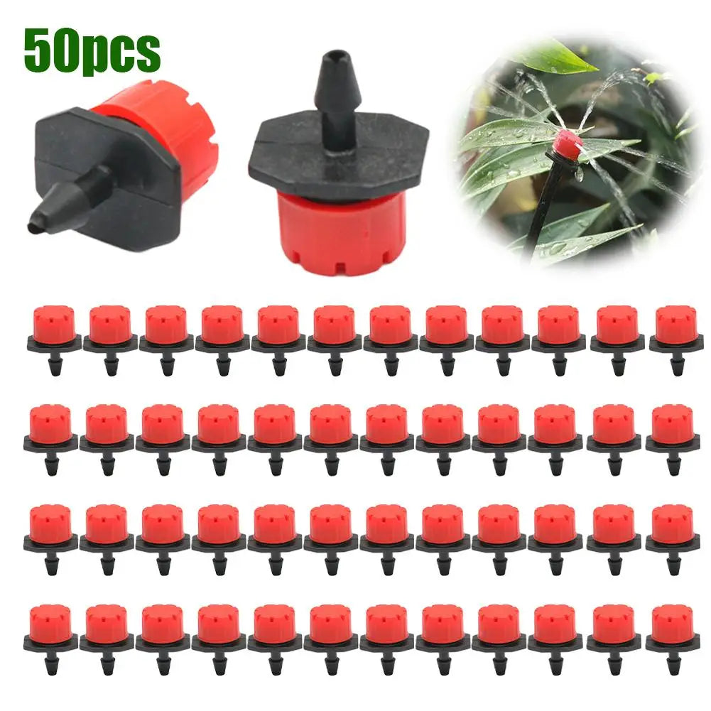 50/100-Pack Adjustable Drip Irrigation Emitters | 1/4" Garden Drip Irrigation Emitters QXL 50pcs