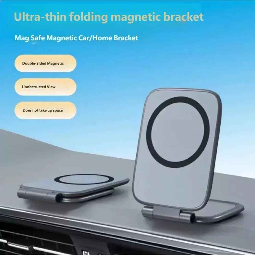 Magnetic Car Phone Holder – Ultra-Thin Foldable Dashboard Mount Car Phone Mount QXL
