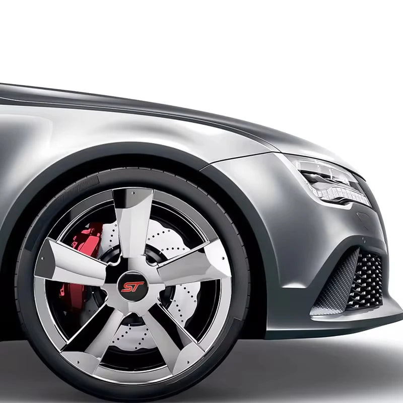 4-Pack 56mm ST Logo Wheel Center Hub Cap Stickers – Waterproof Wheel Center Cap Set QXL