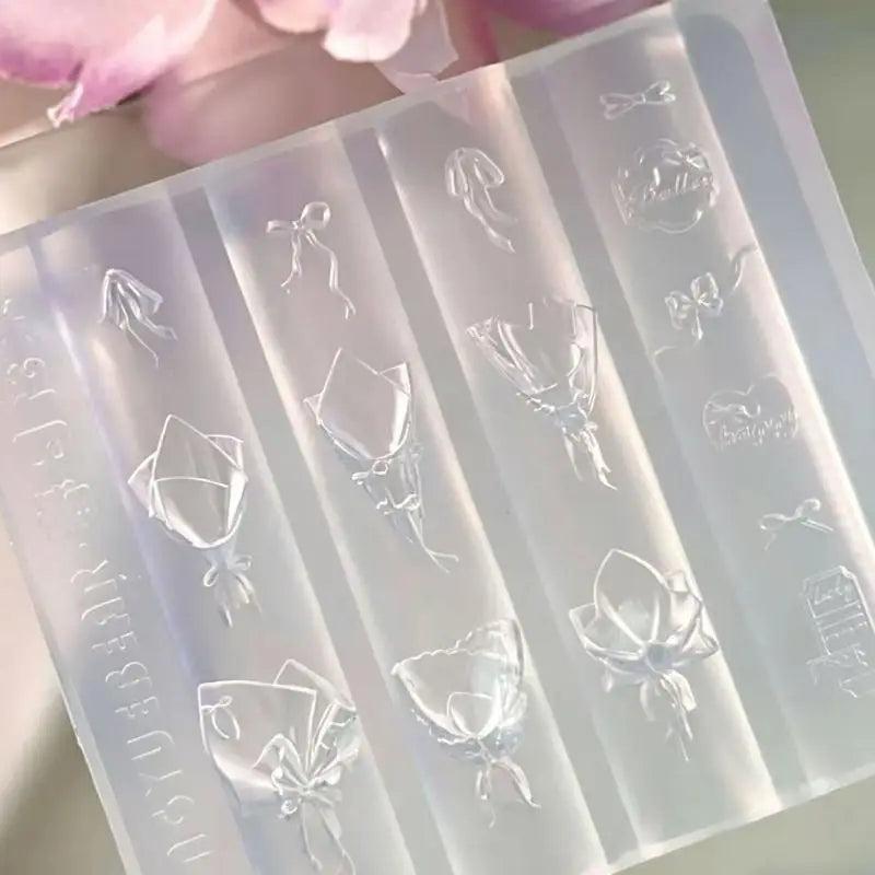3D Flower Vase Silicone Nail Art Mold | DIY Nail Design Nail Art Mold QXL