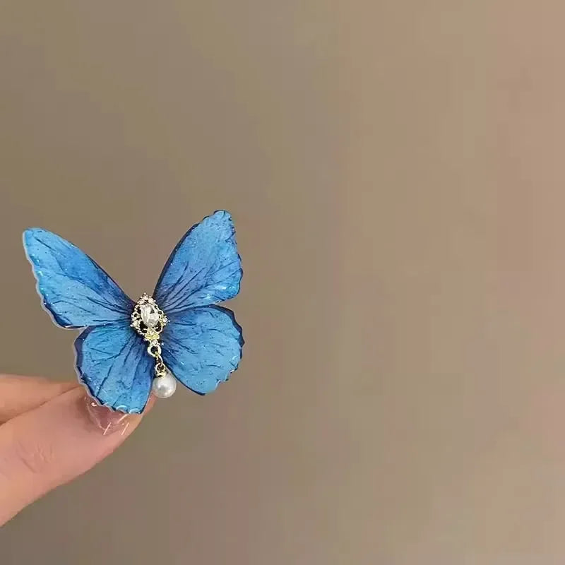 Butterfly Hair Clip | Korean Bow Hairpin for Women & Girls Butterfly Hair Clip QXL dark blue
