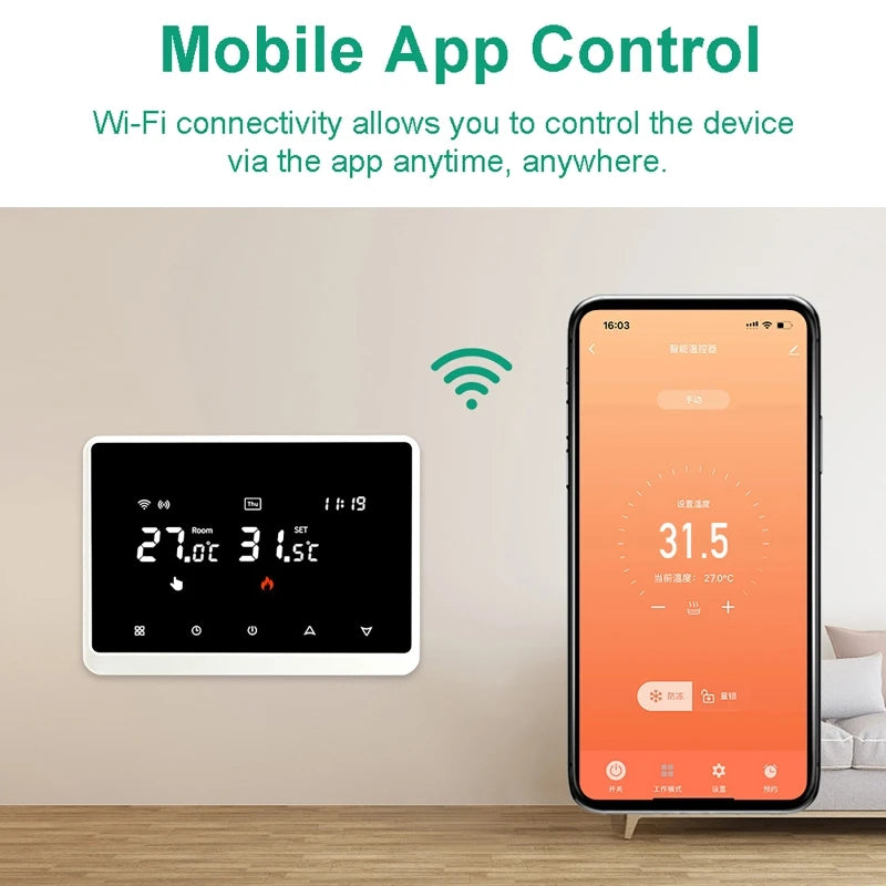 Tuya WiFi Smart Wireless Thermostat for Gas Boiler | Alexa Smart Thermostat QXL Default Title