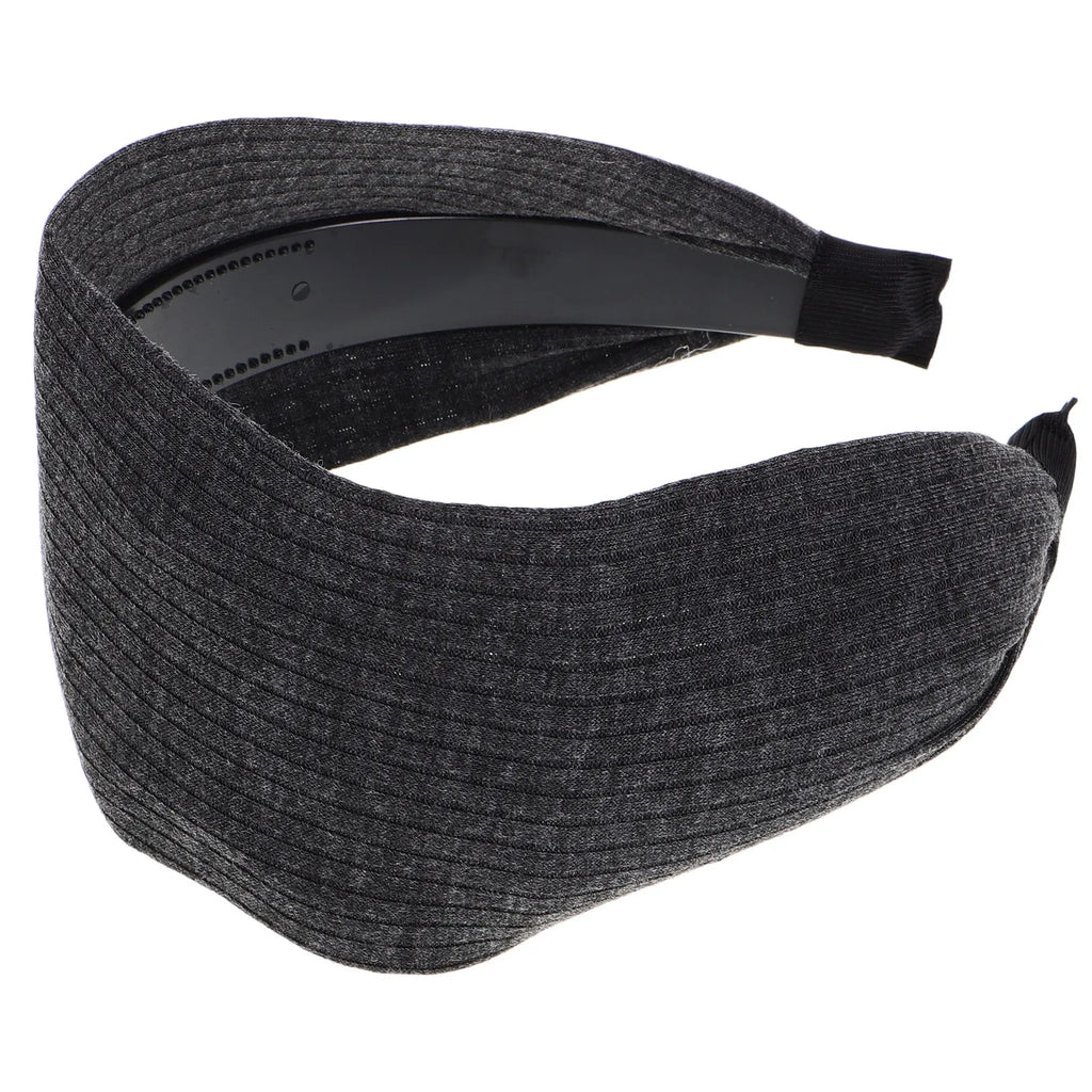 Wide Grey Non-Slip Fabric Headband | Workout & Yoga Hairband Wide Fabric Headband QXL