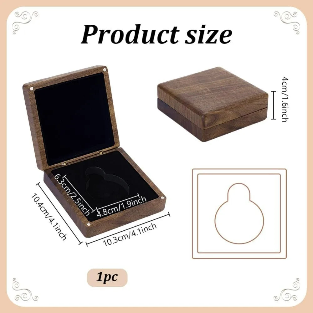 4x4" Walnut Wood Watch Box | Pocket Watch Organizer Case Watch Display Box QXL