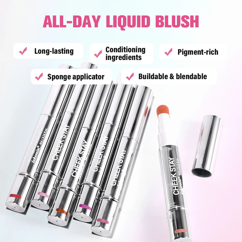 Liquid Blush Stick Sponge Tip | 6 Matte Shades Waterproof Liquid Blush Stick QXL