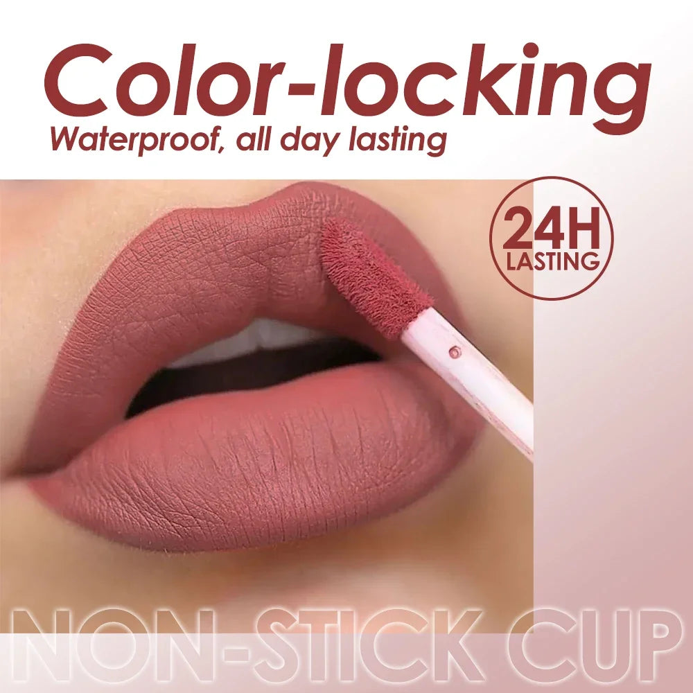 Clubday 6-Pack Velvet Matte Lip Gloss | Rich Long-Lasting Color Matte Lip Gloss Set QXL