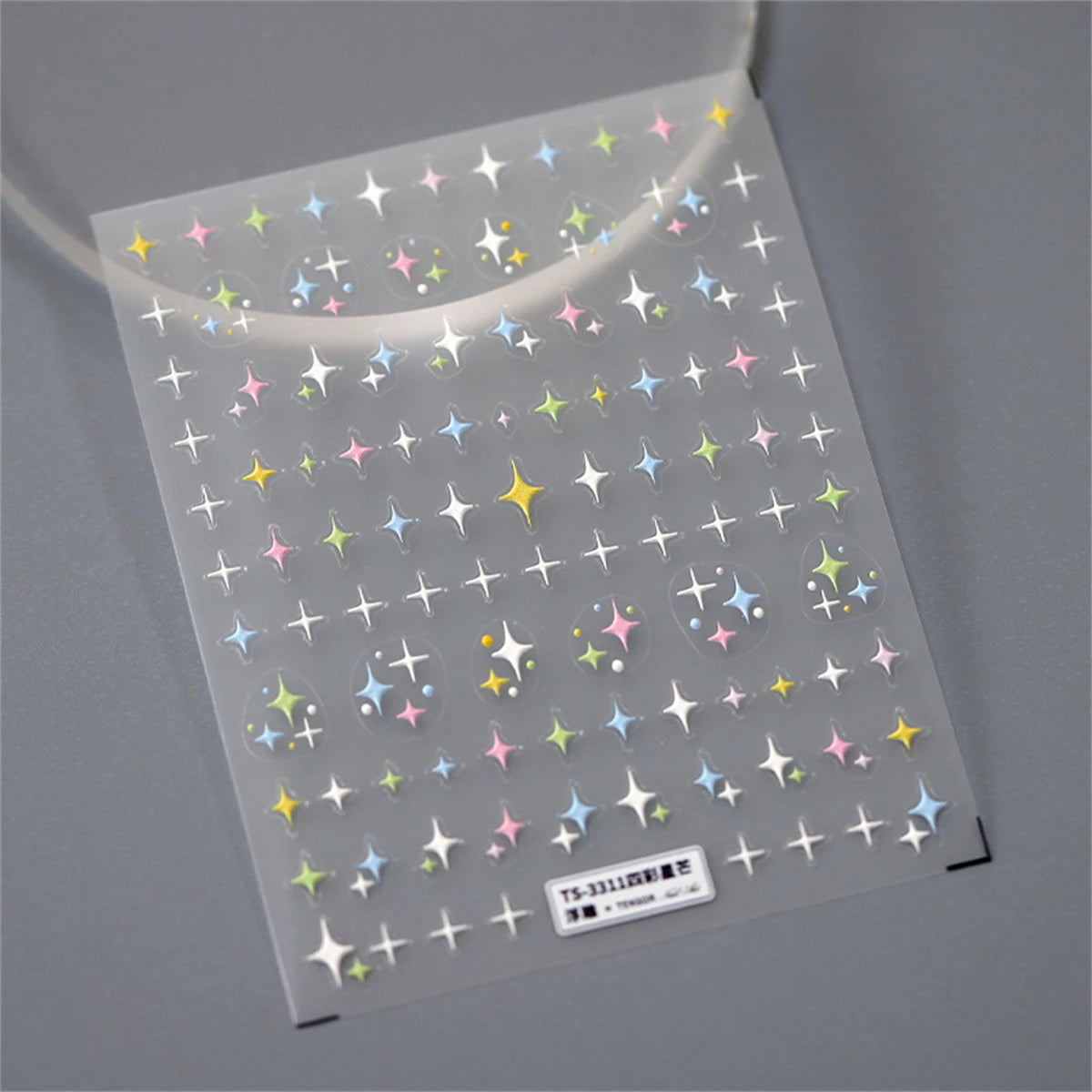 5D Kawaii Star Nail Stickers | Macaron Self-Adhesive Decals Nail Art Stickers QXL