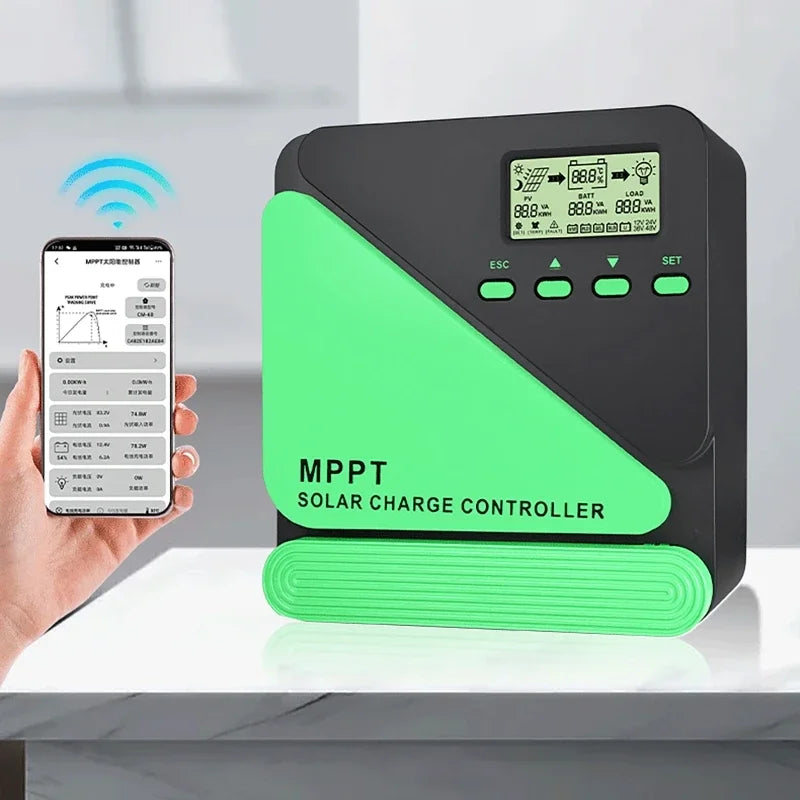 Dreamburgh MPPT Solar Charge Controller 12/24V WiFi 10A–60A Solar Charge Controller QXL