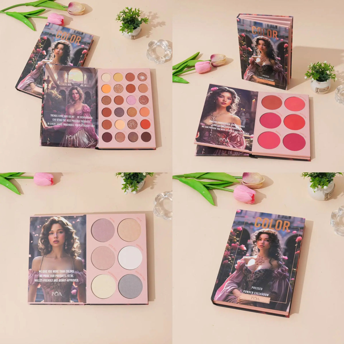 Book Eyeshadow Palette | 48+ Colors Highlight Blush & Shimmer Eyeshadow Palette QXL