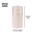 50/100ml Airless Vacuum Press Lotion Bottle | Refillable Cosmetic Vacuum Pump Bottle QXL 50ML White