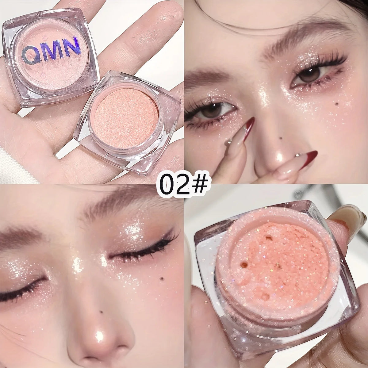 Glitter Face Highlighter Powder – Shimmer Sequins Makeup Face Highlighter Powder QXL 02