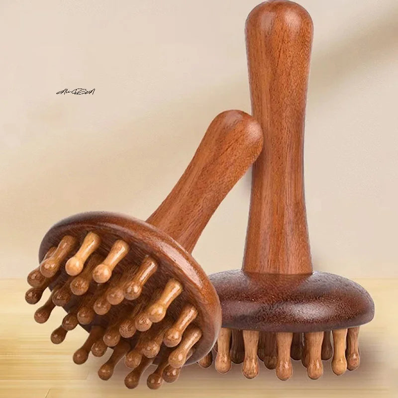 Wooden Mushroom Gua Sha Massager | Full Body Wood Therapy Wooden Body Massager QXL