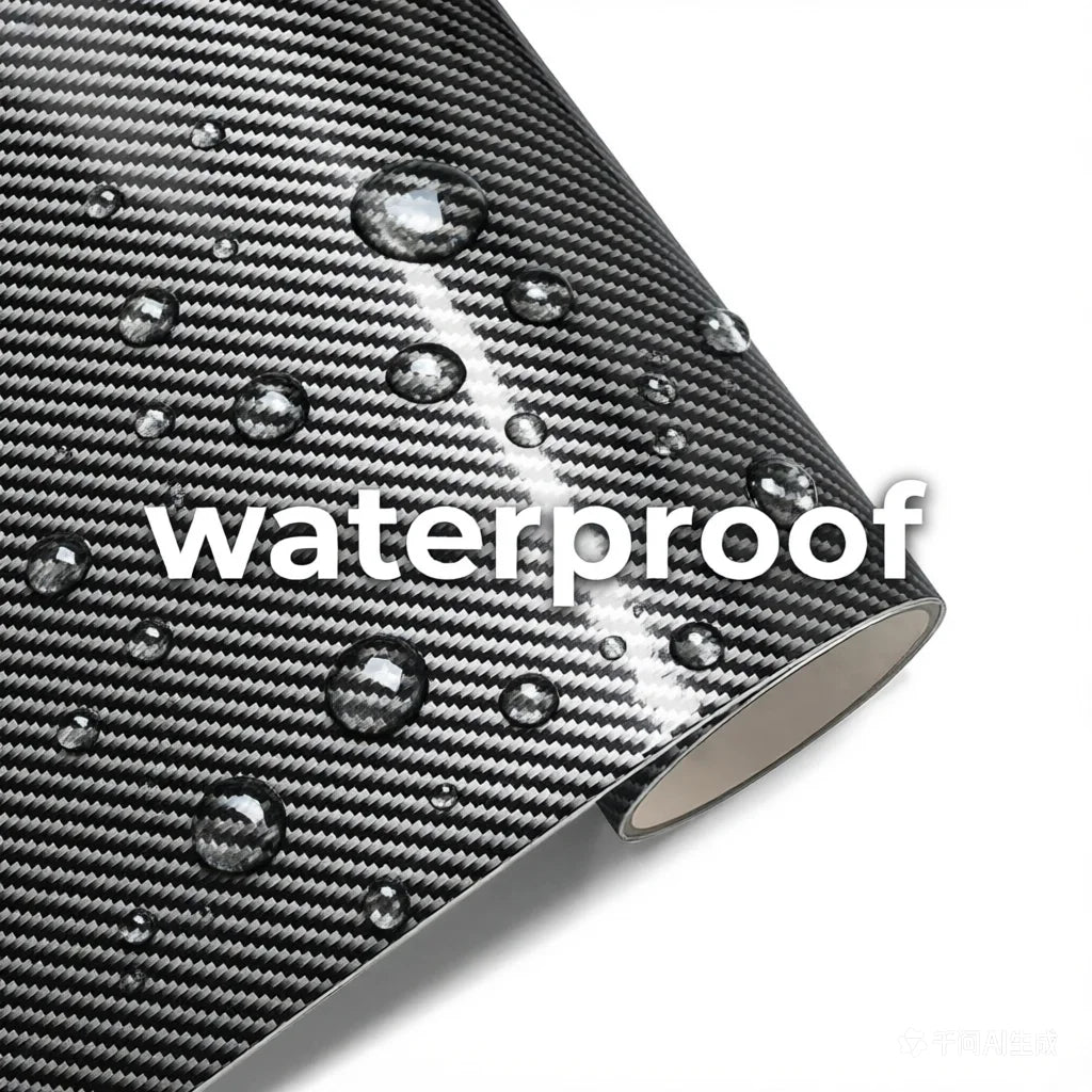 2D Glossy Carbon Fiber Car Wrap Vinyl Film | Black & Silver Car Wrap Vinyl Film QXL 30x152cm