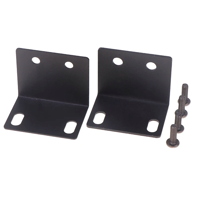 1U Rack Mount Ears with Screw Caps | Metal Mounting Brackets Rack Mount Brackets QXL