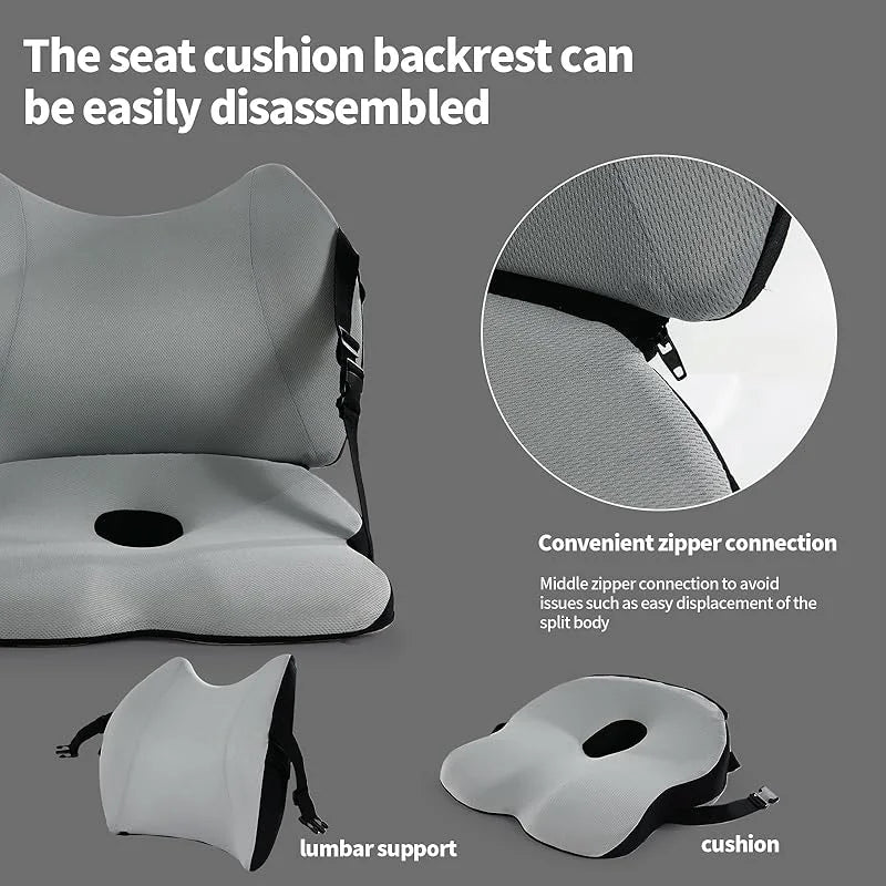 Memory Foam Seat & Back Cushion for Car, Office & Home Memory Foam Cushion QXL