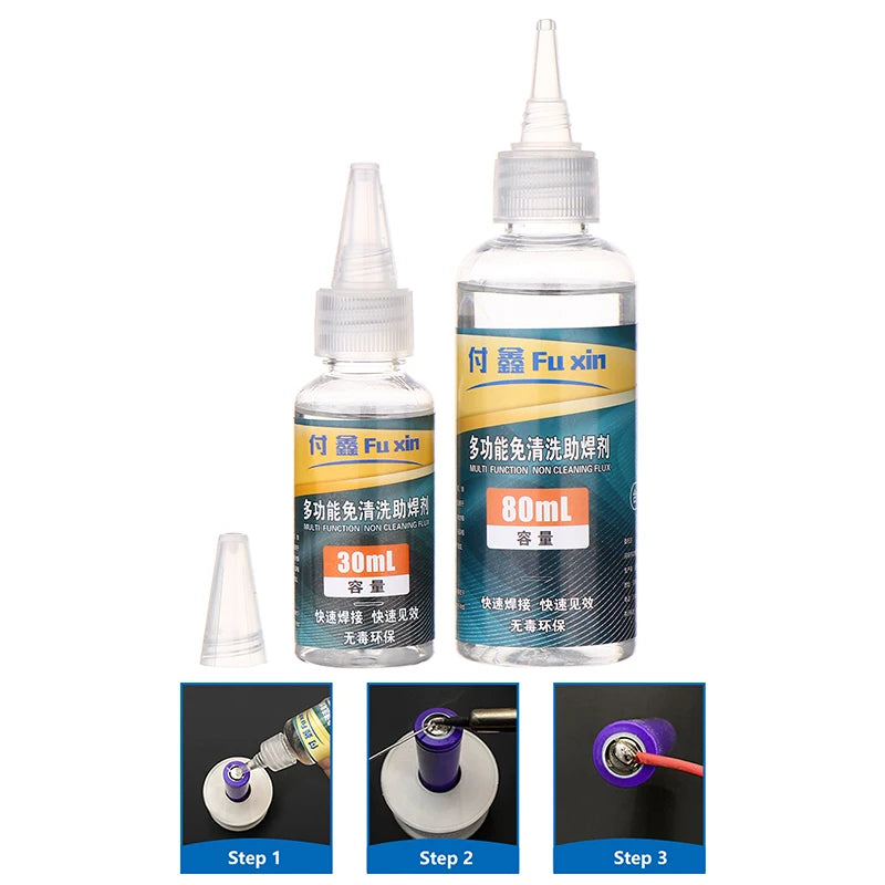 Solder Flux 30/80ml – Stainless Steel, Battery & PCB Use Soldering Flux QXL