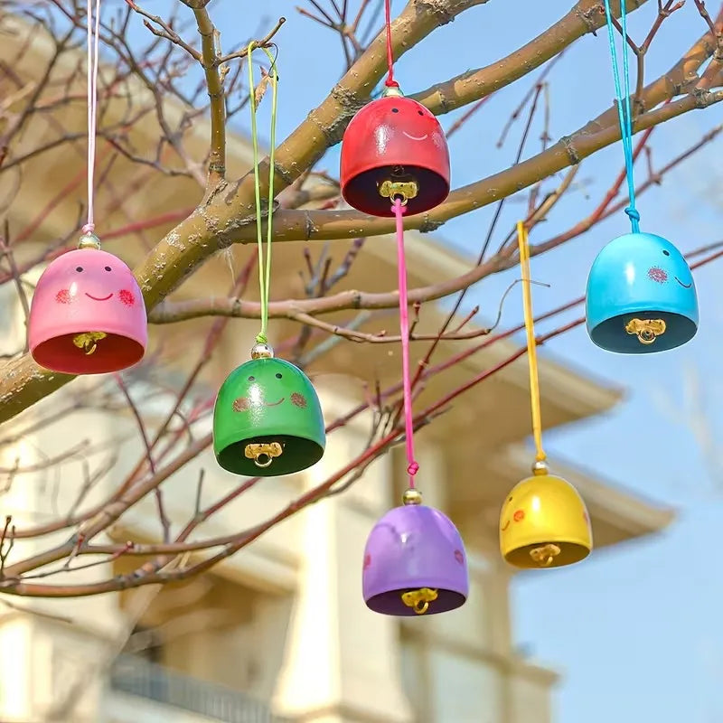 Smiley Face Wind Chimes | Metal DIY Bells Outdoor Decor 3-Pack Outdoor Wind Chimes QXL