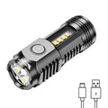 Mini 3-LED EDC Tactical Flashlight | USB Rechargeable & Clip Tactical Flashlight QXL 1pc