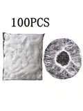 Disposable Thick PE Shower Caps | Salon, Dye & Hotel Use Disposable Shower Cap QXL 100Pcs